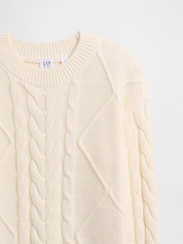 GAP Girls' Cable Crewneck Sweater in Kuwait