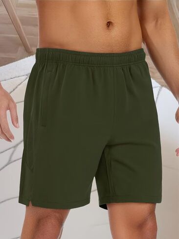 Men's Casual Shorts Stretch Waistband Walking Hiking Golf Shorts with Pockets in Saudi Arabia