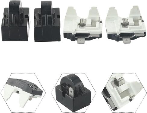 1pc Refrigerator Starter Overload Protector for Refrigerator Start Relay 1/2 Pin 15 Ohm + 1/6H Compressor Overload Protector(2 Pin 15 Ohm) in Saudi Arabia