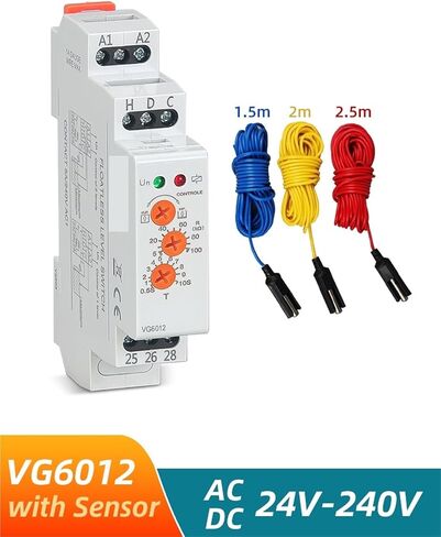Liquid Level Control Relay, Water Level Relay 220V, Automatic Water Pump Controller Switch with Stainless Sensor(VG6012 with Sensor) in Saudi Arabia