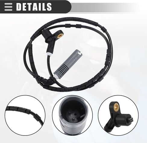 Motoforti Rear Left Right ABS Sensor, Wheel Speed Sensor, for BMW 320I 2001-2002, Plastic, No.34521164370/34521164652, Black in Saudi Arabia