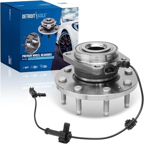 Detroit Axle - 4WD Front Wheel Bearing Hub for 2011-2019 Silverado Sierra 2500 3500 HD Chevy GMC Wheel Bearing and Hub Assembly 2012 2013 2014 2015 2016 2017 2018 Replacement in Saudi Arabia