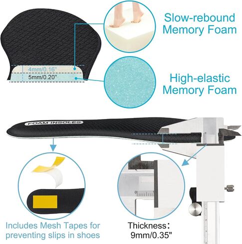 Memory Foam Insoles for Skechers Women & Men Shoes, Double-Layer Foams Insole Inserts Replacement for Work & Sport Sneakers Boots Foot Comfort(Size:US Women7-EU37) in Saudi Arabia