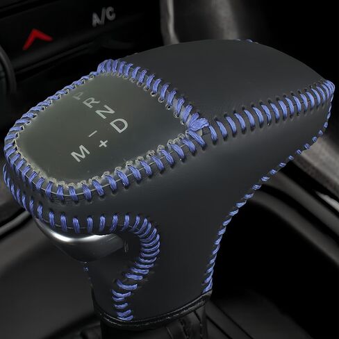 Leather Gear Shift Knob Covers for Dodge Charger Challenger 2015-2023 and Dodge Durango18-23,Carbon Fiber Leather Hand-Stitched Shifter Sleeve in Saudi Arabia