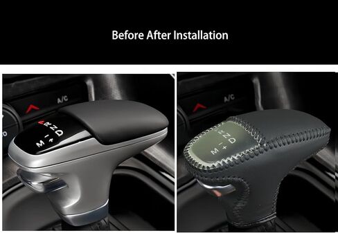 Leather Gear Shift Knob Covers for Dodge Charger Challenger 2015-2023 and Dodge Durango18-23,Carbon Fiber Leather Hand-Stitched Shifter Sleeve in Saudi Arabia