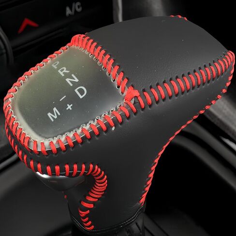 Leather Gear Shift Knob Covers for Dodge Charger Challenger 2015-2023 and Dodge Durango18-23,Carbon Fiber Leather Hand-Stitched Shifter Sleeve in Saudi Arabia