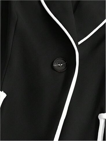 Verdusa Women's Elegant Button Up Blazer Vest Business Casual Outftis Lapel Collared Sleeveless Outerwear with Pockets in Saudi Arabia