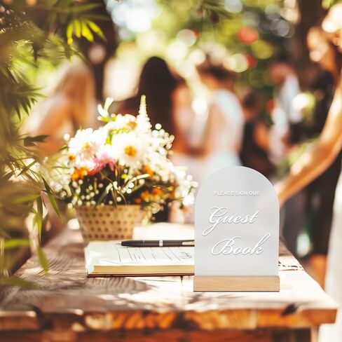 Frosted Acrylic Reserved Table Sign with Beech Wood Base, Reserved Sign for Table, Table Reservation Sign for Wedding Reception, Restaurant, Cafe, Hotel, Banquet & VIP Seating, 1 Set in Saudi Arabia