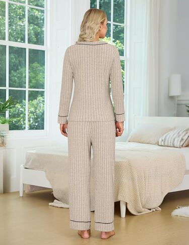 Blooming Jelly Womens Pajamas Sets Soft 2 Piece Pj Fall Long Sleeve Lounge Sets Comfy Cute Sleepwear with Pockets in Saudi Arabia