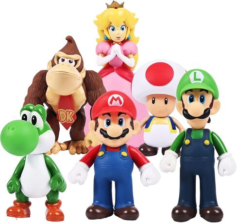 12 pcs/Set Mario Figures Toy - Mario & Luigi Figurines – Yoshi & Mario Bros Action Figures （2 inch） in Saudi Arabia