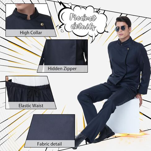 زي تنكري للمدرسة الثانوية للرجال، زي تنكري للمدرسة الهالوين، سروال سترات مع نظارات in Kuwait