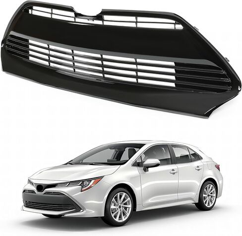 شبكة سفلية ECOTRIC متوافقة مع 2017-2019 Toyota Corolla CE L LE LE Eco XLE بديلة لـ TO1036170 53112-02730 5311202730 RT01530007 المصد الأمامي لشبكة شريط الوجه in Saudi Arabia