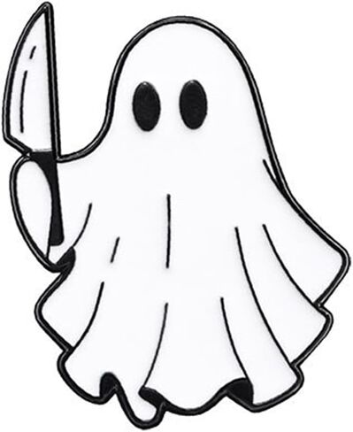 Halloween Cute Ghost Brooches Lapel Pins for Women Funny White Love Heart Boo Ghost Pins Lapel Collar Jeans Hats Shirt Jackets Backpacks Badge Brooches Pins for Women Halloween Holiday Accessory Jewelry in Saudi Arabia