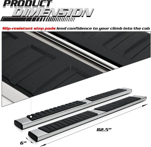 M-AUTO 6" Running Boards Side Steps Compatible with 2007 2008 2009 2010 2011 2012 2013 2014 2015 2016 2017 2018 2019 2020 2022 Toyota Tundra CrewMax Cab, OE Style Side Step Nerf Bar, Black in Saudi Arabia
