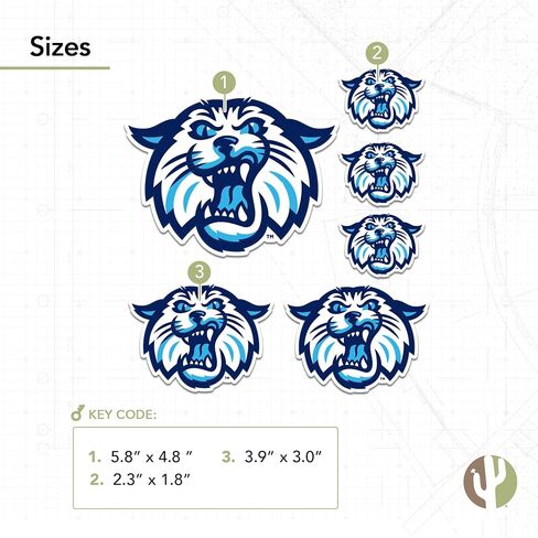 Desert Cactus Villanova University Stickers VU Wildcats Stickers Wildcats Vinyl Decals Laptop Water Bottle Car Scrapbook T3 (Type 3-4) in Saudi Arabia