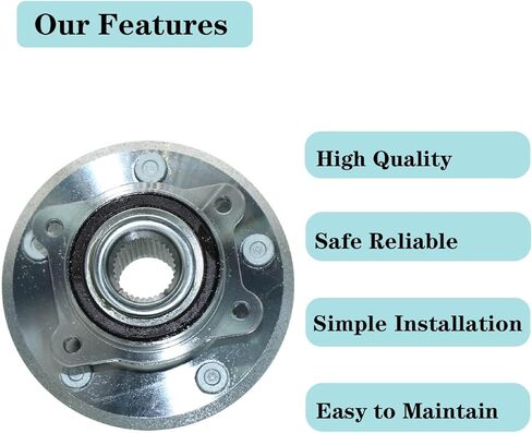 513286 Front Wheel Bearing and Hub Assembly for Dodge Journey 2009-2020, 2014-2015 Ram ProMaster 1500 2500 3500, Driver/Passenger Side, 5 Lug w/ABS in Saudi Arabia