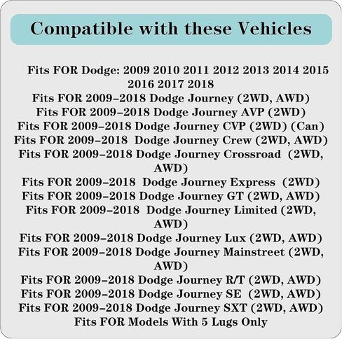 513286 Front Wheel Bearing and Hub Assembly for Dodge Journey 2009-2020, 2014-2015 Ram ProMaster 1500 2500 3500, Driver/Passenger Side, 5 Lug w/ABS in Saudi Arabia