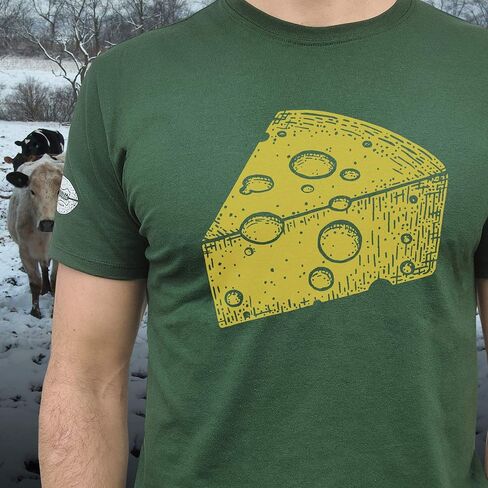Green Bay Football Wisconsin Cheese T-Shirt, Hand-Drawn, Printed in USA in Saudi Arabia