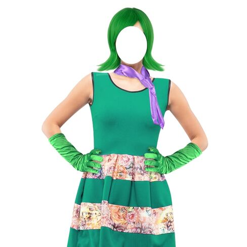 TLY شعر مستعار للهالوين باللون البرتقالي للحفلات التنكرية - مع قبعة شعر مستعار وحزام وقفازات مجموعة أزياء تنكرية للنساء في الهالوين in Kuwait