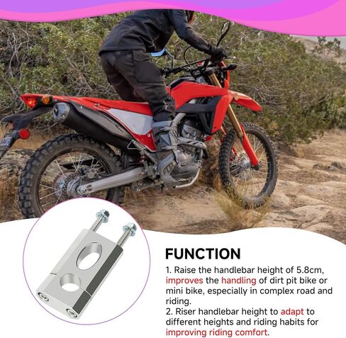 Mini Bike Handlebar Risers 7/8 22mm Handlebar Riser Replacement for Coleman BT200X CT200U-EX Trailmaster MB200 Mega Moto 80 105 Razor MX650 Apollo SSR 110 125 Dirt Pit Bike Motorcycle Parts in Kuwait