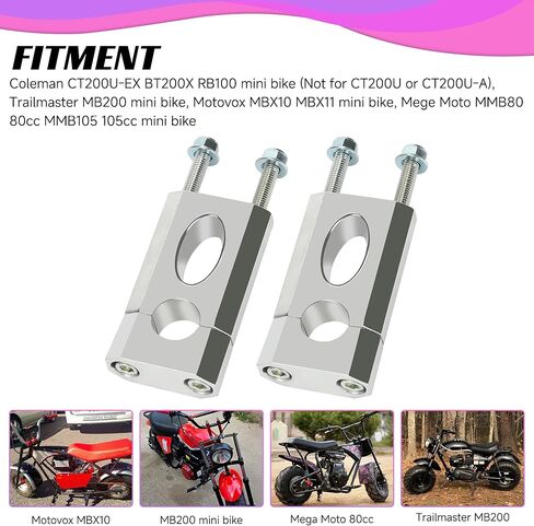 Mini Bike Handlebar Risers 7/8 22mm Handlebar Riser Replacement for Coleman BT200X CT200U-EX Trailmaster MB200 Mega Moto 80 105 Razor MX650 Apollo SSR 110 125 Dirt Pit Bike Motorcycle Parts in Kuwait