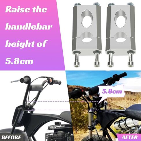 Mini Bike Handlebar Risers 7/8 22mm Handlebar Riser Replacement for Coleman BT200X CT200U-EX Trailmaster MB200 Mega Moto 80 105 Razor MX650 Apollo SSR 110 125 Dirt Pit Bike Motorcycle Parts in Kuwait