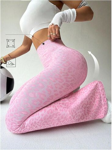 SHENHE Women's Flare Leggings Leopard Print High Waisted Butt Lifting Yoga Leggings Pants in Saudi Arabia