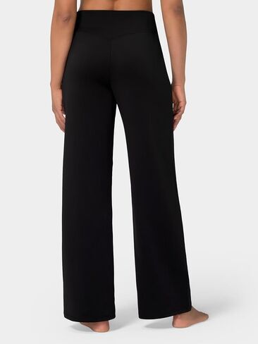 Sunzel Fleece Lined Wide Leg Pants for Women High Waist Thermal Workout Lounge Straight Leg Yoga Pants Winter Warm Sweatpants in Saudi Arabia