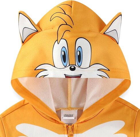 SEGA Sonic the Hedgehog Tails Boys Zip Up Hoodie for Toddler and Big Kids in Saudi Arabia