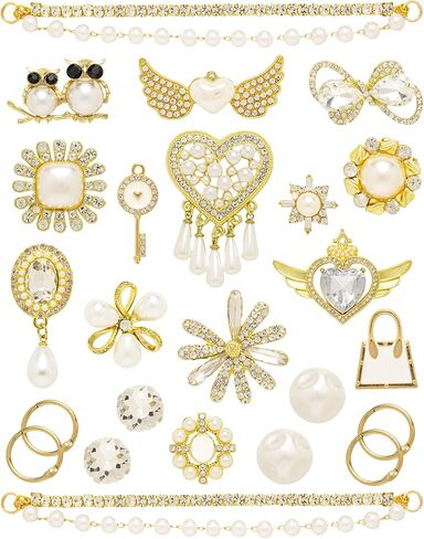 Bling Shoe Charms Chains Pack for Women Adults Teens Girls as Gift, Cute Designer Jewelry Shoe Decorations Accessories for Bubble Slides Clog in Kuwait