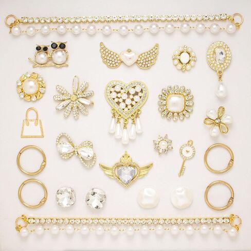 Bling Shoe Charms Chains Pack for Women Adults Teens Girls as Gift, Cute Designer Jewelry Shoe Decorations Accessories for Bubble Slides Clog in Kuwait