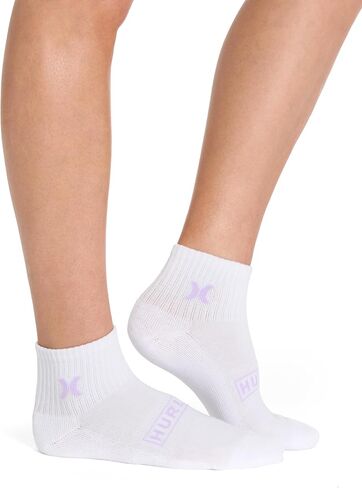 Hurley womens 8 Pack Sport Ultra Soft Quarter Crew Socks in Saudi Arabia