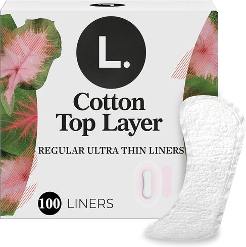 L. Ultra Thin Liners for Women, Regular Coverage, Organic Cotton Top Layer, Unscented Pantiliners, 336 Count in Kuwait