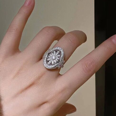 Sparkling Cubic Zirconia Rings for Women Luxury Fashion Accessories for Anniversary Party in Saudi Arabia