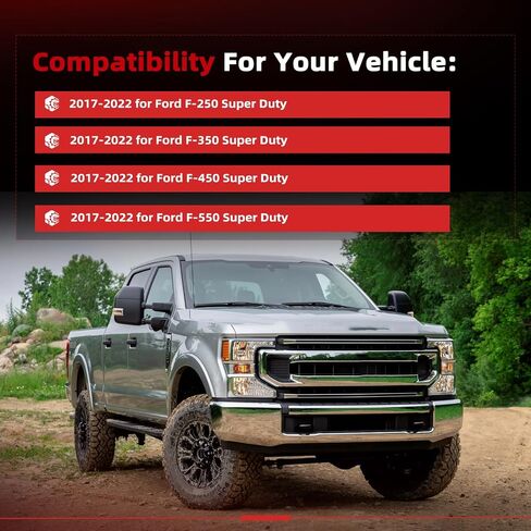 cciyu Black ABS Door Handle Cover Exterior Decoration for 2017-2022 for Ford for F-250/For F-350 Super Duty,2017-2022 for Ford F-450/For F-550 Super Duty, Door Handle Cover Car Accessories(4PCS) in Saudi Arabia