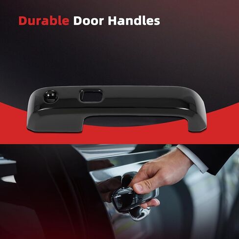cciyu Black ABS Door Handle Cover Exterior Decoration for 2017-2022 for Ford for F-250/For F-350 Super Duty,2017-2022 for Ford F-450/For F-550 Super Duty, Door Handle Cover Car Accessories(4PCS) in Saudi Arabia