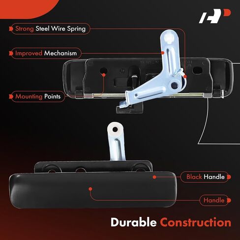 A-Premium Outside Exterior Door Handles Compatible with Ford E-150, E150, E-250, E250, E-150 Club Wagon, E-250 Econoline, E-350 Super Duty, Smooth Black, 2-PC Set, Front Driver and Passenger Side in Saudi Arabia