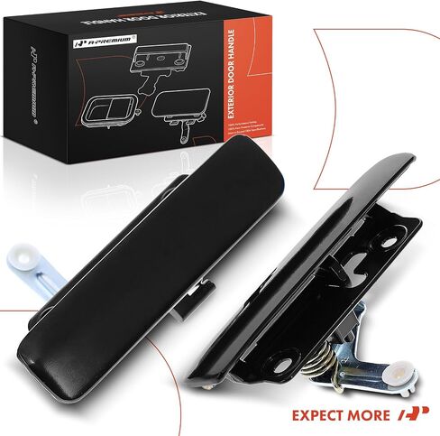 A-Premium Outside Exterior Door Handles Compatible with Ford E-150, E150, E-250, E250, E-150 Club Wagon, E-250 Econoline, E-350 Super Duty, Smooth Black, 2-PC Set, Front Driver and Passenger Side in Saudi Arabia
