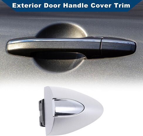 Front Right Exterior Door Handle Cover for Buick LaCrosse 2017-2019 for Buick Enclave 2020-2022 No.13597113 Lock Bezel Cover Cap Silver Tone in Saudi Arabia