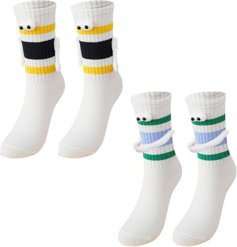 دمى ثلاثية الأبعاد، جوارب مغناطيسية مضحكة لليدين، زوجان من الجوارب المجنونة للأيدي المغناطيسية، أشياء غريبة لطيفة للمراهقين in Kuwait