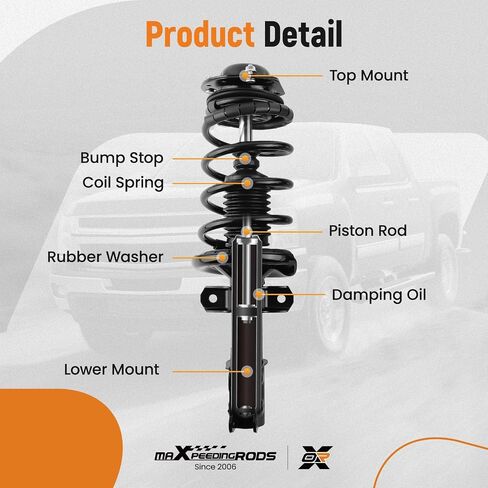 maXpeedingrods 2Pc Front Struts Shocks for Chevy Cobalt 2005-2010, Chevy HHR 2006-2011, Pontiac G5 2007-2009, Pursuit 2005-2006, 172179L 172179R Shock Absorbers in Saudi Arabia