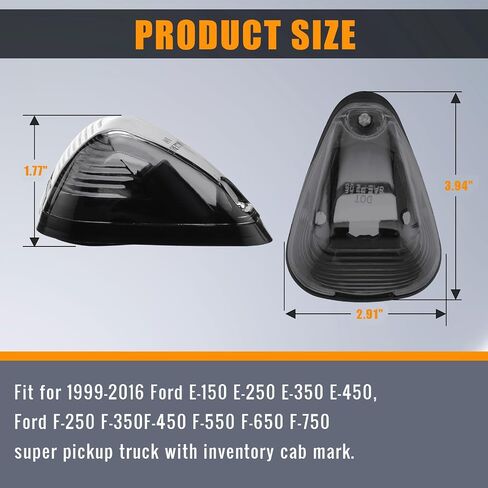 5 PCS Cab Roof Marker Lights w/ 10 LED Amber Roof Top Lamp Running Light Replacement Compatible with Ford 1999-2016 F150 F250 F350 F450 F550 Super Duty Pickup Trucks SUV in Saudi Arabia