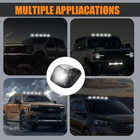 5 PCS Cab Roof Marker Lights w/ 10 LED Amber Roof Top Lamp Running Light Replacement Compatible with Ford 1999-2016 F150 F250 F350 F450 F550 Super Duty Pickup Trucks SUV in Saudi Arabia