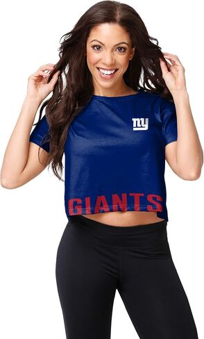 FOCO womens Nfl Team Logo Ladies Fashion Crop Top Shirt, Bottom Line, Small US in Saudi Arabia