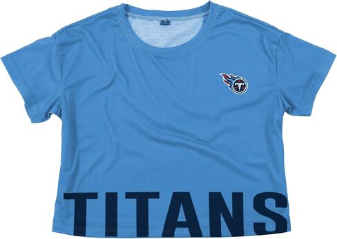 FOCO womens Nfl Team Logo Ladies Fashion Crop Top Shirt, Bottom Line, Small US in Saudi Arabia