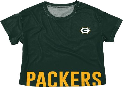 FOCO womens Nfl Team Logo Ladies Fashion Crop Top Shirt, Bottom Line, Small US in Saudi Arabia