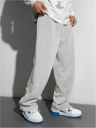 Boy's Baggy Pants Letter Elastic High Waisted Wide Leg Sweatpants Athletic Track Pants Joggers in Saudi Arabia