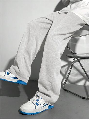 Boy's Baggy Pants Letter Elastic High Waisted Wide Leg Sweatpants Athletic Track Pants Joggers in Saudi Arabia