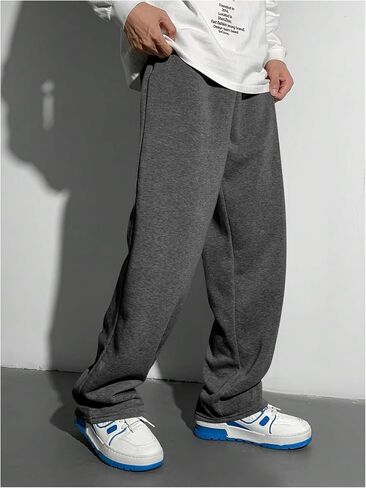 Boy's Baggy Pants Letter Elastic High Waisted Wide Leg Sweatpants Athletic Track Pants Joggers in Saudi Arabia
