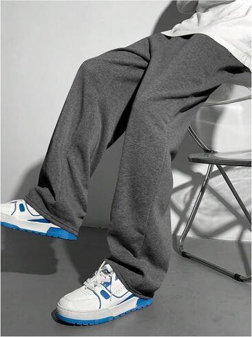 Boy's Baggy Pants Letter Elastic High Waisted Wide Leg Sweatpants Athletic Track Pants Joggers in Saudi Arabia